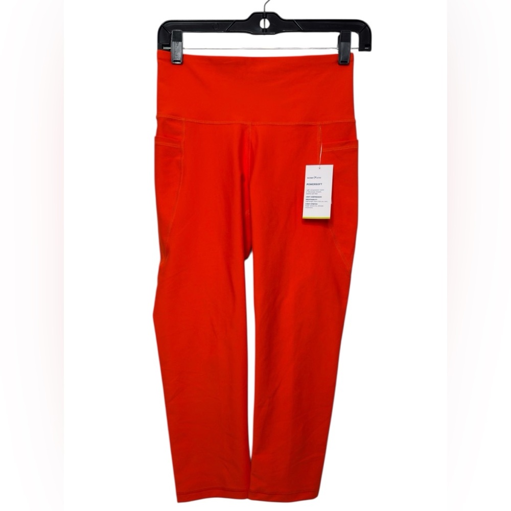 Old Navy Orange High Rise Powersoft Go Dry Cropped Pants Medium - Picture 6 of 6